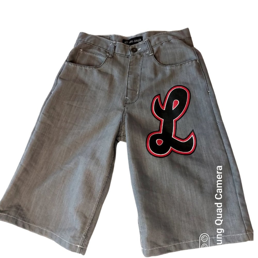 Men Gray Denim Shorts